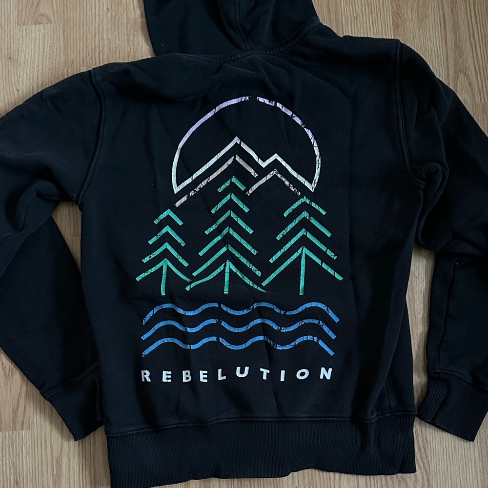 Rebelution hooded zip up sweatshirt hoodie